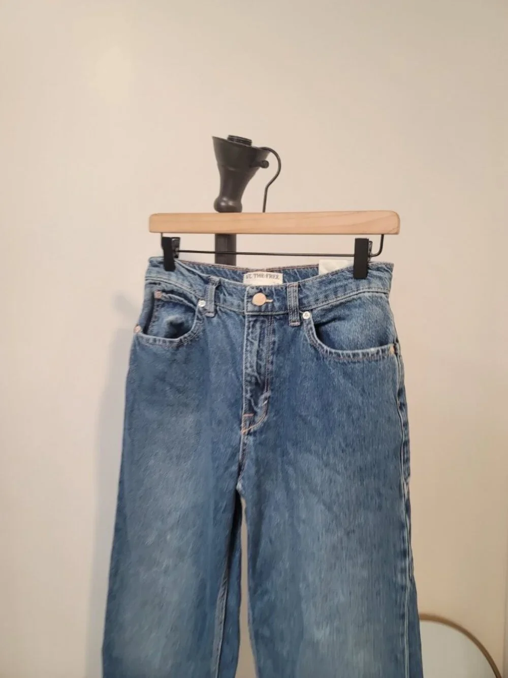 We The Free Tinsley High Rise Baggy Jeans By Free People Sz 27 New Blue